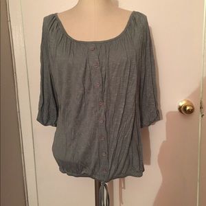 Forever 21 Green Elbow Sleeve Top Large